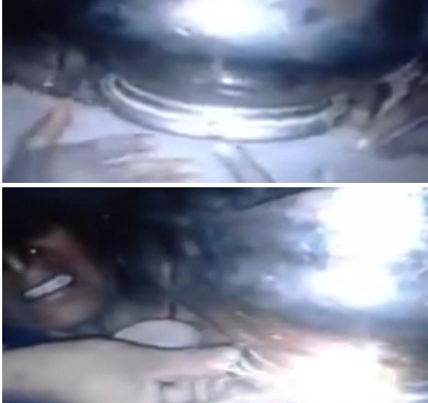 Child's head gets stuck into metal vessel, welders cut utensil to save child